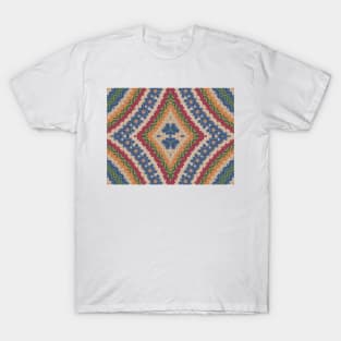 Multicolor ,Textured , Geometric , Pattern T-Shirt